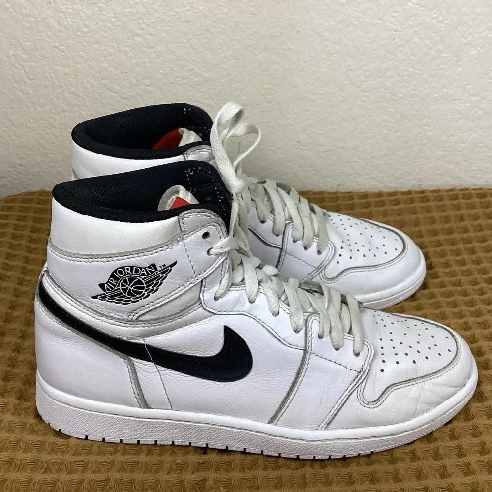 Nike Air Jordan 1 Retro High OG Mens Sz 9 Yin Yang White Black 2016 555088-102